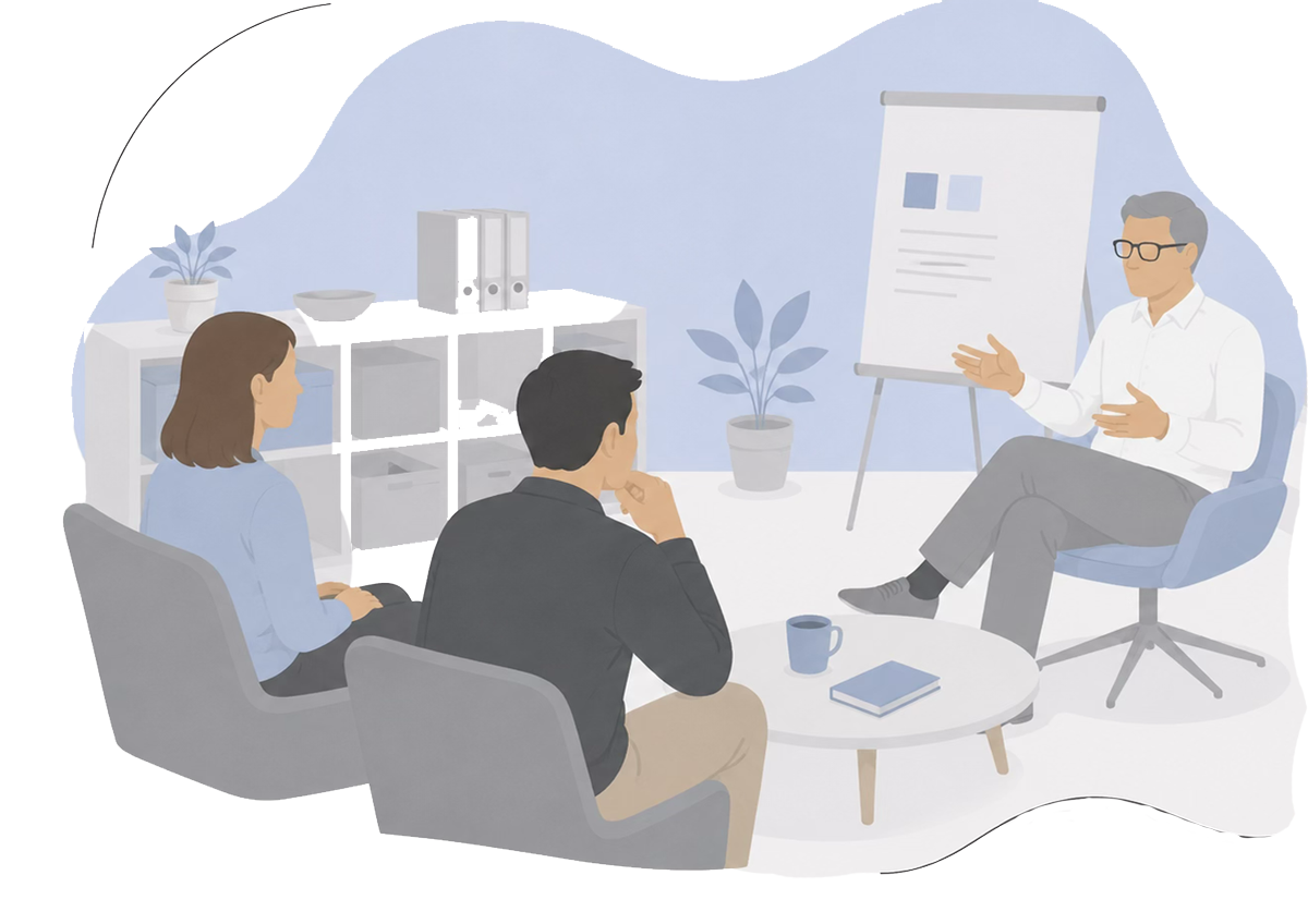 Illustration zu Persönlichkeit und mentaler Stärke bei decira system – Coaching für Resilienz, Selbstreflexion, Fokus und persönliche Entwicklung.